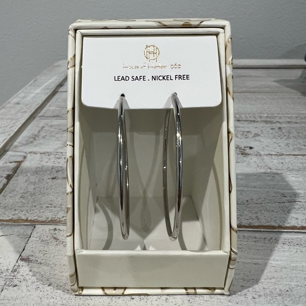 House of Harlow 1960 silver hoop earrings